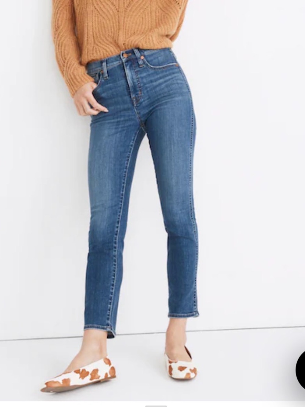 Madewell High-Rise Stovepipe Ankle-Length Jeans, size 26